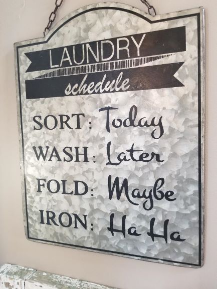 Farmhouse Laundry Schedule sign